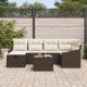 vidaXL Zestaw sof ogrodowych 7-częściowy z poduszkami Brązowy polirattan 3