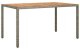 vidaXL Szary stół do jadalni na świeżym powietrzu 150x90x75 cm polirattan 3