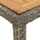 vidaXL Szary stół do jadalni na świeżym powietrzu 150x90x75 cm polirattan 7