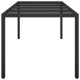 vidaXL Czarny stół do jadalni 250x100x75 cm Polirattan 5