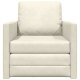 vidaXL Sofa Łóżko 2-w-1 Kremowy 74x77x81 cm Welur 7