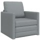 vidaXL Sofa łóżko 2 w 1 jasnoszare 74x77x81 cm Tkanina 3