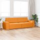 vidaXL Sofa na Podłogę 2 w 1 Ciemnożółta 245x150x60.5 cm Tkanina 5