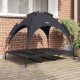 vidaXL Podwyższone legowisko dla psa z zdejmowanym dachem Czarne XL Stal 1