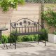 vidaXL Vintage Metal Bench Czarny Stal malowana proszkowo Standard 1