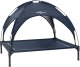 vidaXL Podwyższone legowisko dla psa z zdejmowanym dachem granatowe XL stalowe 2
