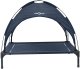 vidaXL Podwyższone legowisko dla psa z zdejmowanym dachem granatowe XL stalowe 4