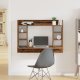 vidaXL Biurko montowane na ścianie Dąb 105x48x75 cm Materiał drewnopochodny 4