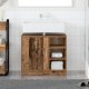 vidaXL Szafka z umywalką Stare drewno 63x29x55 cm Drewno inżynieryjne 4