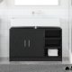 vidaXL Cabinet umywalkowy czarny dąb 90x29x55 cm Drewno inżynieryjne 1