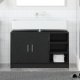 vidaXL Cabinet umywalkowy czarny dąb 90x29x55 cm Drewno inżynieryjne 4