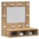 vidaXL Toaletka z lustrem Dąb rzemieślniczy MDF, Szkło 60 x 31.5 x 62 cm 5