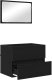 vidaXL 2-częściowy zestaw mebli łazienkowych z czarnego dębu i drewna inżynieryjnego 5