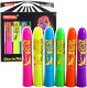 Zestaw Do Malowania Twarzy Pisaki Kredki Neonowe UV Fluorescencyjne 6szt LEAN 1