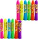 Zestaw Do Malowania Twarzy Pisaki Kredki Neonowe UV Fluorescencyjne 12szt LEAN 1