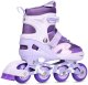 NA0189 ZESTAW LED ŁYŻWOROLKI OCHRANIACZE MOONBEAM FIOLETOWE ROZM. L(39-42) NILS EXTREME 2