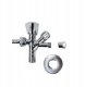 Diamond zawór zaporowy, kątowy, kombinowany grzybkowy 1/2"x3/4"x3/8", chrom ART.268.1/2X3/4X3/8>10 10