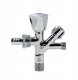 Diamond zawór zaporowy, kątowy, kombinowany grzybkowy 1/2"x3/4"x3/8", chrom ART.268.1/2X3/4X3/8>10 12