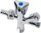 Diamond zawór zaporowy, kątowy, kombinowany grzybkowy 1/2"x3/4"x3/8", chrom ART.268.1/2X3/4X3/8>10 13