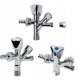 Diamond zawór zaporowy, kątowy, kombinowany grzybkowy 1/2"x3/4"x3/8", chrom ART.268.1/2X3/4X3/8>10 9