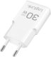 LogiLink USB Wall Charger, GaN, 2port, USB-AF & USB-CF, PD 30W, slim, white 1
