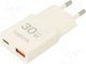 LogiLink USB Wall Charger, GaN, 2port, USB-AF & USB-CF, PD 30W, slim, white 2