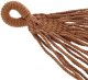 Dwuosobowy hamak ogrodowy z frędzlami w stylu boho BRĄZOWY 3