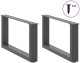 Nogi do stolika kawowego w kształcie litery U 2 szt. Antracyt 60x(30-31) cm Stal 3