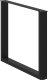 Nogi do stołu jadalnego w kształcie litery U 2 szt. Czarne 100x(72-73) cm Stal 4