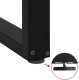 Nogi do stołu jadalnego w kształcie litery U 2 szt. Czarne 100x(72-73) cm Stal 9