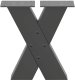Nogi do stolika kawowego w kształcie litery X 2 szt. Antracyt 30x(30-31) cm Stal 5