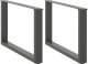 Nogi do stolika kawowego w kształcie litery U 2 szt. Antracyt 70x(42-43) cm Stal 1