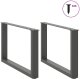 Nogi do stolika kawowego w kształcie litery U 2 szt. Antracyt 70x(42-43) cm Stal 3