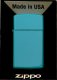 Zestaw ZIPPO Zapalniczka FLAT TURQUOISE SLIM Prezentowy No2 1