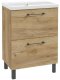 Szafka łazienkowa z umywalką baterią i syfonem 50x80cm Stojąca Dąb Craft Cassandra 2