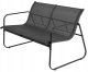 Zestaw mebli ogrodowych czarny Sofa, 2 fotele, stolik Na taras i do ogrodu 2