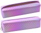 Piórnik Szkolny Organizer Holograficzny Jodełka Fioletowy 21x6cm LEAN 1