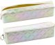 Piórnik Lean Piórnik Szkolny Organizer Tłoczony Wzór Biały Perłowy 21x6cm LEAN 1