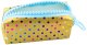 Piórnik Szkolny Organizer W Kolorowe Kropki Duży Suwak Złoty 21x8cm LEAN 1