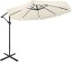 Składany parasol ogrodowy 350 cm XXL pokrowiec beżowy 8-ramienny 15