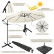 Składany parasol ogrodowy 350 cm XXL pokrowiec beżowy 8-ramienny 4