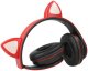 Słuchawki bezprzewodowe bluetooth radio fm mp3 kocie uszy podświetlenie led 10