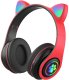 Słuchawki bezprzewodowe bluetooth radio fm mp3 kocie uszy podświetlenie led 8