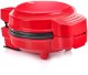GOFROWNICA MINI GOFRY MOCNA NIEPRZYWIERAJACA 8 PŁYTEK 4 WZORY CZERWONA RED 1