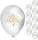 Zestaw Panieński Balony Baner Toppery Pierścionki Biel-Czerń 2