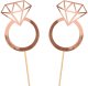 Zestaw Panieński Balony Baner Toppery Pierścionki Biel-Rose Gold 4