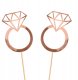 Zestaw Panieński Balony Baner Toppery Z Pierścionkami Rose Gold 2