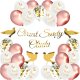Balony Rose Gold Topper Gołębie Baner Z Imieniem Chrzest Święty - 1