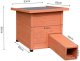 @pet Domek dla jeża XL 53x65x52cm Drewno Brązowy 5