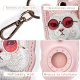 Etui na lokalizator / brelok Nimmy       Glasses Cool Cat różowy 7